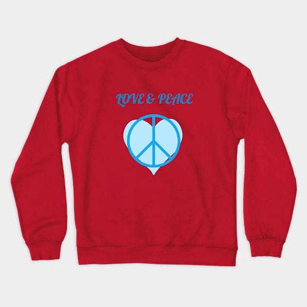 LOVE & PEACE Crewneck Sweatshirt by zzzozzo